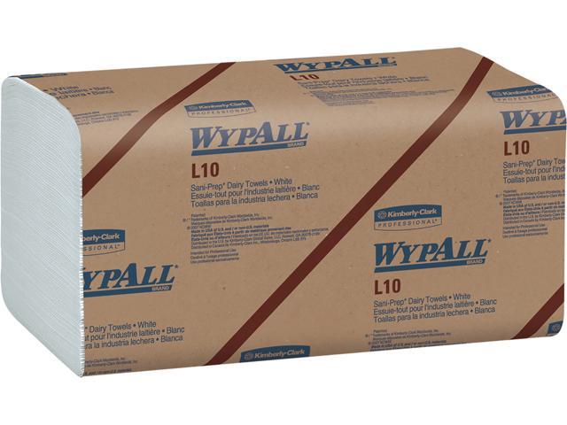 WypAll L10 Disposable Towels (01770), Dairy Towels, 1-PLY, Banded, White, 12 Packs / Case, 200 Wipes / Pack, 2,400 Sheets / Case