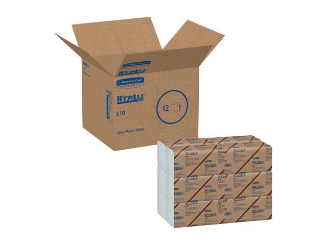 WypAll L10 Disposable Towels (01770), Dairy Towels, 1-PLY, Banded, White, 12 Packs / Case, 200 Wipes / Pack, 2,400 Sheets / Case