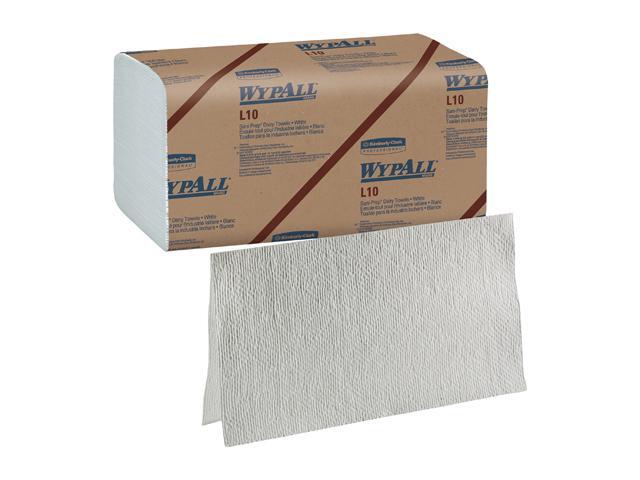 WypAll L10 Disposable Towels (01770), Dairy Towels, 1-PLY, Banded, White, 12 Packs / Case, 200 Wipes / Pack, 2,400 Sheets / Case