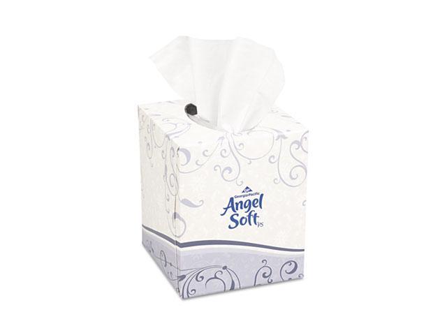Georgia Pacific 46580BX Angel Soft ps Premium Facial Tissue, Cube Box, 96 Sheets/Box, White