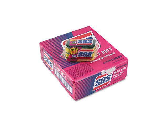 Clorox 91029CT S. O.S Heavy-Duty Scrubber Sponge, 3 x 5-1/4, 1' Thick, 24/Carton