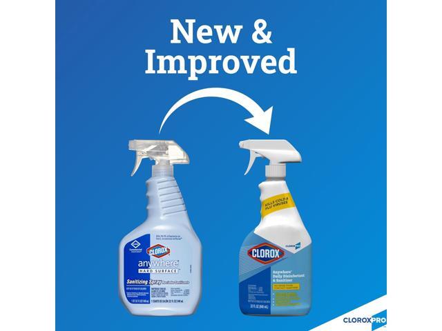 Clorox 01698CT Anywhere Sanitizing Spray, EPA-Approved, 32 oz Bottle, 12/Carton