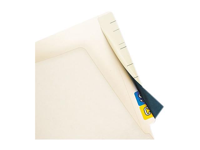 Tabbies 55990 Cov'R'Tab Self-Adhesive Color Code Cover, 2-1/2 x 8, Manila, 50/Pack