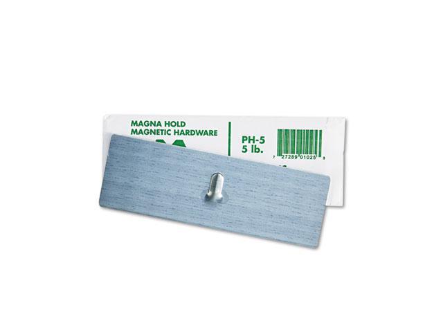 Magna Visual PH-5 Magnetic Picture Hanger, 2 x 6, 5-lb Capacity, Steel Hook, Satin Steel Finish