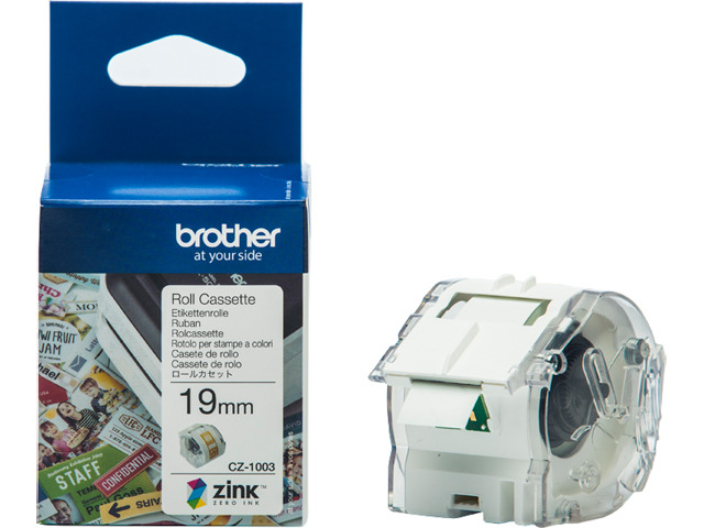 Brother CZ1003 Full Ccolour Continuous Label Roll, 19mm Wide for Brother VC-500W Printer