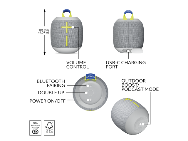 Ultimate Ears - WONDERBOOM 4 Portable Wireless Bluetooth Speaker with Waterproof, Dustproof and Floatable design - Joyous Brights - image 5