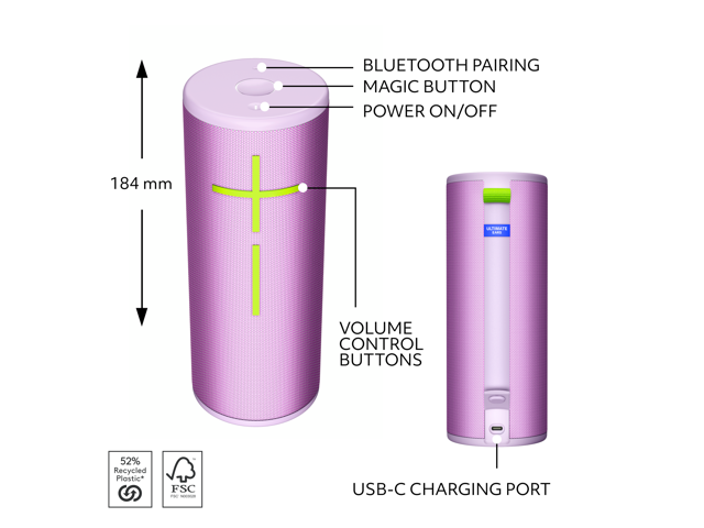 Ultimate Ears - BOOM 4 Portable Wireless Bluetooth Speaker with Waterproof, Dustproof and Floatable design - Enchanting Lilac - image 2