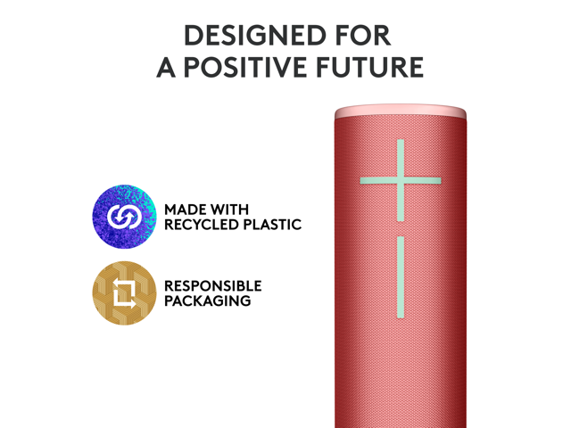 Ultimate Ears - MEGABOOM 4 Portable Wireless Bluetooth Speaker with Waterproof, Dustproof and Floatable design - Raspberry Red - image 6