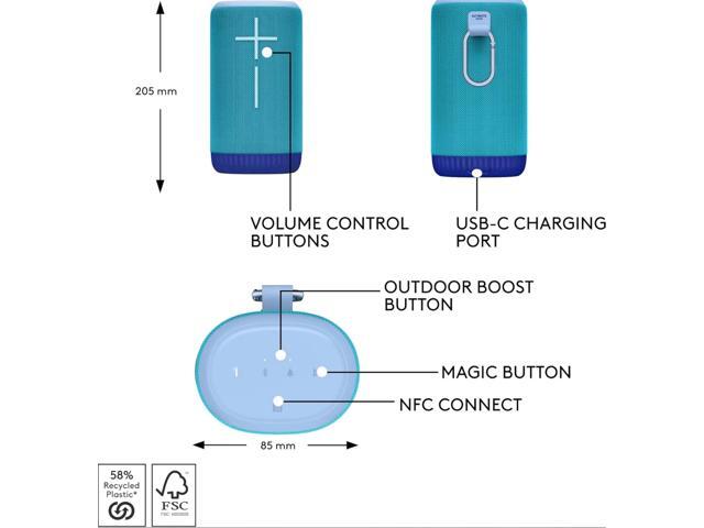 Ultimate Ears - EVERBOOM Portable Wireless Bluetooth Speaker with Waterproof, Dustproof and Floatable design - Cobalt Blue - image 7