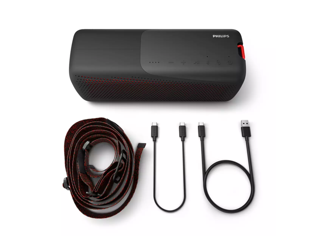Philips S7807 Wireless Home Speaker with 24 hours play time, IP67 dustproof and waterproof, Bluetooth multipoint, connect multiple devices...
