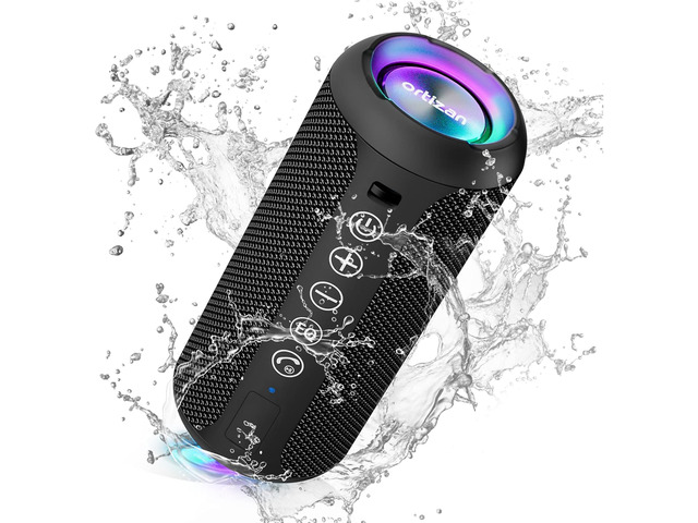 Ortizan Portable Bluetooth Speaker (1st Gen), IPX7 Waterproof, Wireless, Big Sound and Deep Bass, TWS Pairing, 30Hrs of Playtime, for...