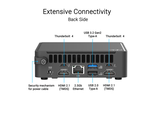 Asus NUC 15 Pro RNUC15CRKV50000U Black Barebone System
