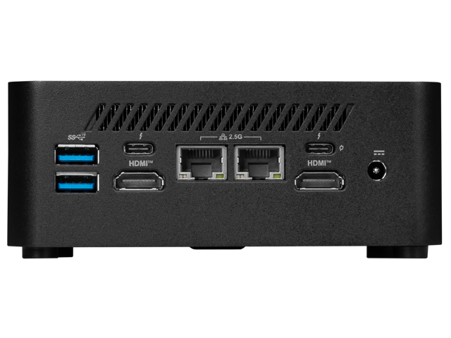 MSI Cubi NUC 1M-009BUS Black Mini PC Barebone, with Intel Core 7 150 U, Thunderbolt 4, Dual 2.5G LAN, 4 USB,Quadruple Display Support, Single Unit...