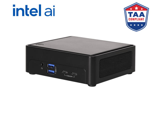 ASRock Industrial NUCS BOX-358H Slim AI Mini PC, Intel Core Ultra Processor (Series 3), NPU AI Engine, DDR5-7200, USB4/Thunderbolt 4, Dual 2.5GbE,.