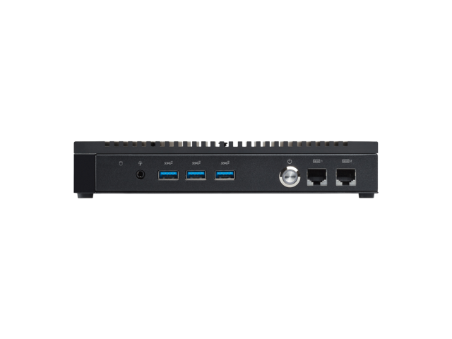 Ultraslim computer with 12th Gen Intel Core processors, fan-less chassis for 15W CPU, 4K triple-display support, dual LAN, dual COM ports, PCIe...