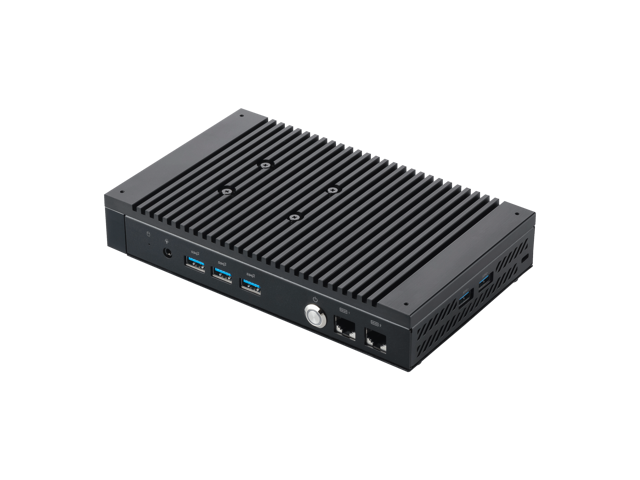 Ultraslim computer with 12th Gen Intel Core processors, fan-less chassis for 15W CPU, 4K triple-display support, dual LAN, dual COM ports, PCIe...