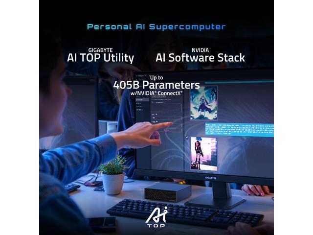 GIGABYTE AI TOP ATOM Personal AI Supercomputer, Arm Cortex-X925 + Cortex A725, NVIDIA Blackwell Architecture, 128GB LPDDR5X, 4TB PCIe 5.0 NVMe SSD,...