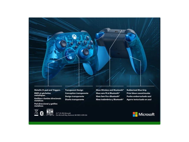 Microsoft - Xbox Wireless Controller for Xbox Series X, Xbox Series S, Xbox One, PCs, and Cloud-Enabled Devices - Sky Cipher Special Edition - image 10