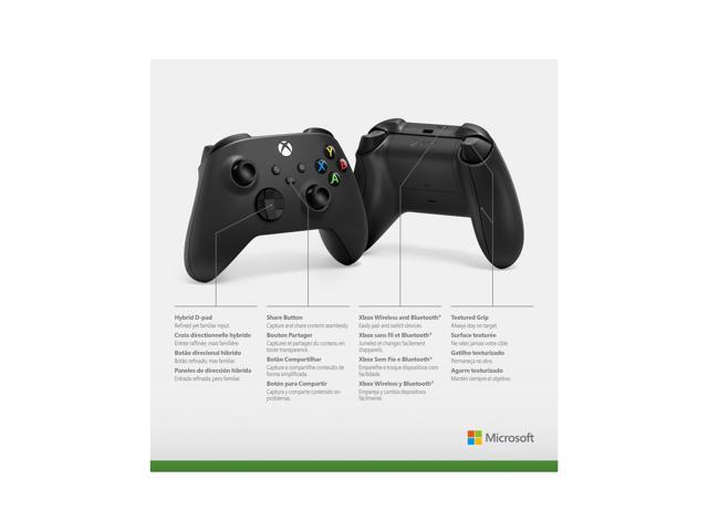 Microsoft - Xbox Wireless Controller for Xbox Series X, Xbox Series S, Xbox One, PCs, and Cloud-Enabled Devices - Carbon Black - image 4
