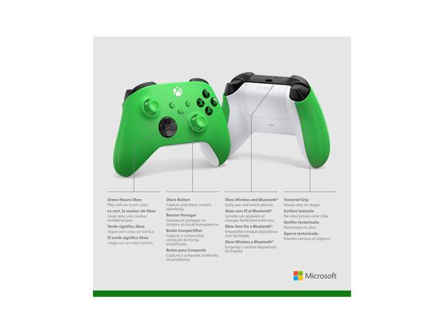 Microsoft - Xbox Wireless Controller for Xbox Series X, Xbox Series S, Xbox One, PCs, and Cloud-Enabled Devices - Velocity Green - image 4
