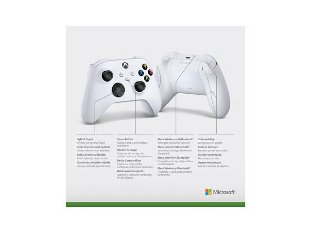 Microsoft - Xbox Wireless Controller for Xbox Series X, Xbox Series S, Xbox One, PCs, and Cloud-Enabled Devices - Robot White - image 3