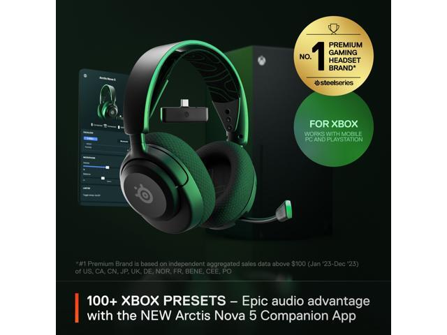 SteelSeries - Arctis Nova 5X Wireless Gaming Headset for Xbox Series X|S, Xbox One - Black - image 8