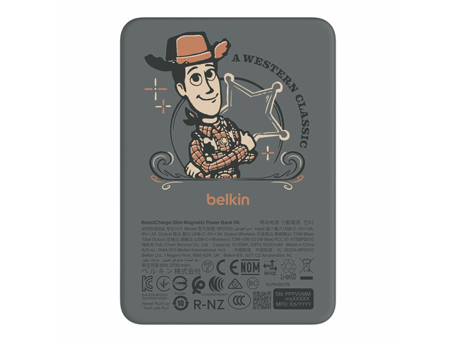 Belkin BoostCharge Slim Magnetic Power Bank 5K, Toy Story 5 - BPD010bkCH-PX