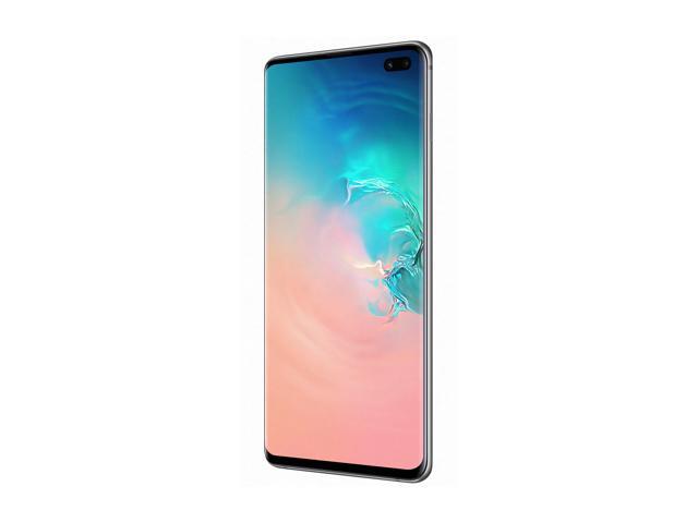 Samsung Galaxy S10+ 4G LTE Unlocked Cell Phone 6.4' Infinity-O Display Prism White 128GB 8GB RAM, Canada Warranty