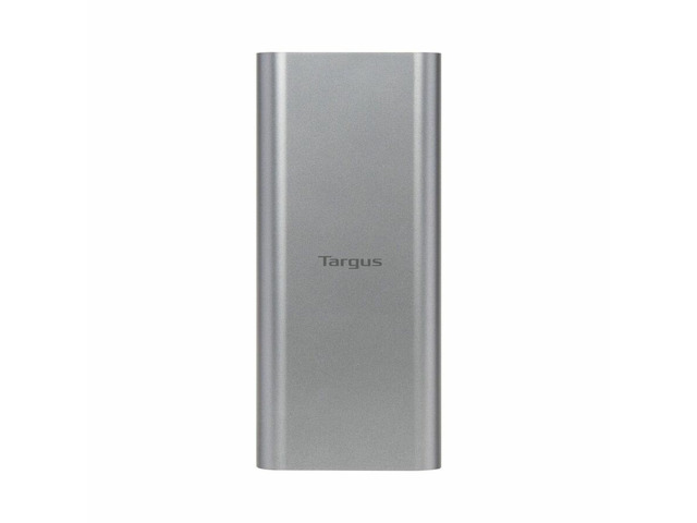 Targus 140W USB-C Portable Power Bank - Lithium Ion (Li-Ion) - 24000 mAh - 140 W - USB Type-C Connector - 3x USB - Silver - APB081GLZ