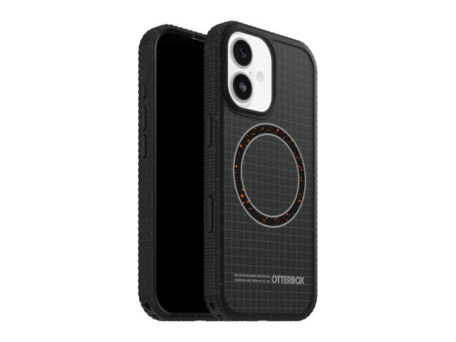 OtterBox Sole iPhone 17 Night Raid Phone Case - Polycarbonate, Magnets,Nylon - Midnight Circuit (Black) - 77-99396