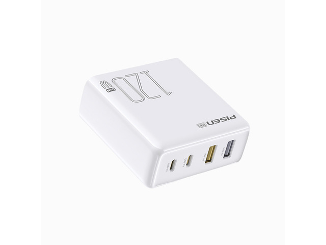 PISEN 120W GaN fast charging charger set 2C2A(TS-C148/ White)