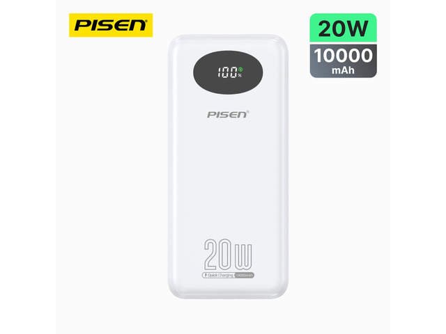 PISEN PowerLink 4 in 1 Fast Charging 10000mAh Power Bank(Black)