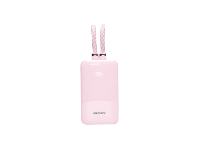 PISEN PowerLink X2 2 in 1 Fast Charging 10000mAh Power Bank(Pink)