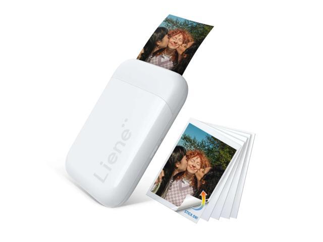 Liene Pearl K100, Portable Photo Printer, iOS and Android Smartphone compatible, Inkless Printing - White