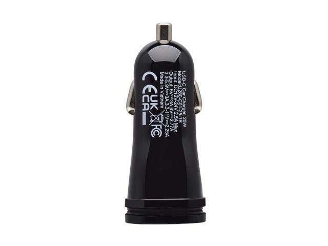 Tripp Lite USB Car Charger - 25W PD Charging - USB-C - Black U280-C01-25-1B