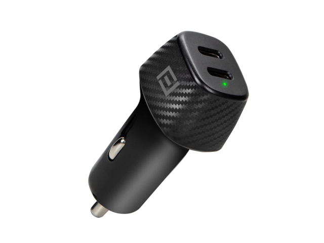 PureGear 40W Dual Port USB-C Car Charger, Black 65182FF