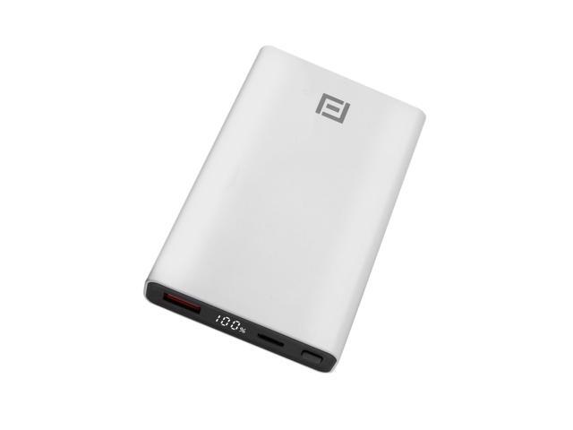 PureGear 10K mAh Portable Battery with USB-C Port, includes Digital Display, White 65187FF