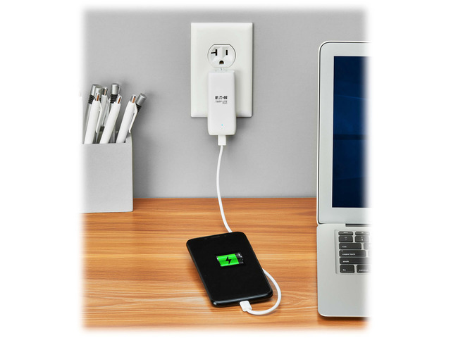 Tripp Lite series Flat 1-Port USB-C Wall Charger - GaN Technology, 20W PD 3.0 Charging, White (U280-WF1-20C1-G)