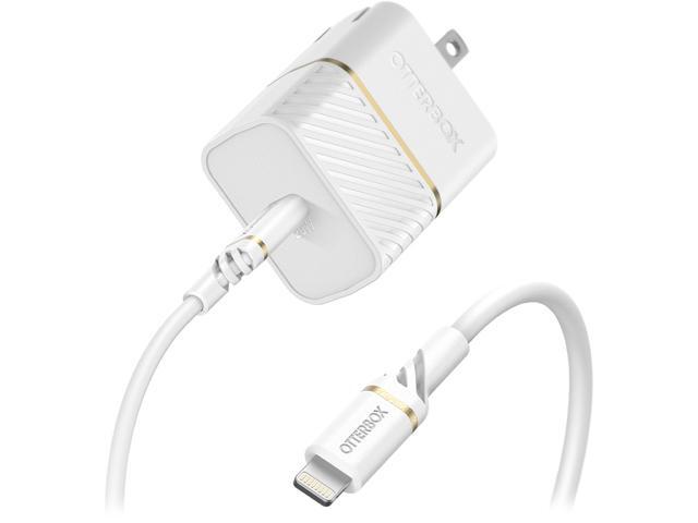 OtterBox 78-80220 Cloud Dust White Lightning to USB-C Fast Charge Wall Charging Kit, 20W + 3.28 ft. (1m) Cable
