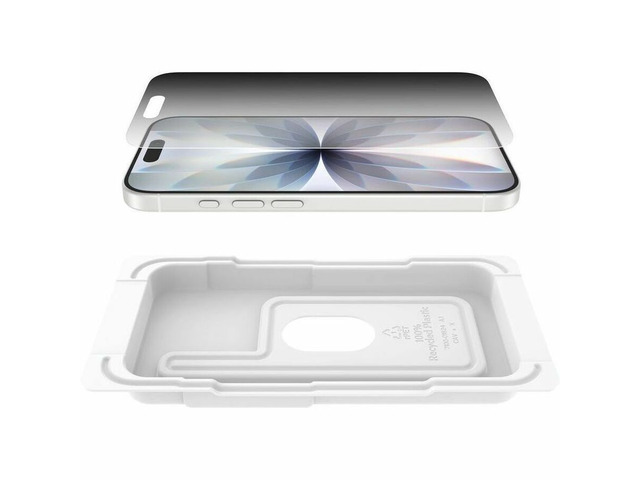 Belkin InvisiGlass Privacy Filter Screen Protector for iPhone 17 / iPhone 16 Pro - Gen 2 Black Transparent - OVA169fq-REV