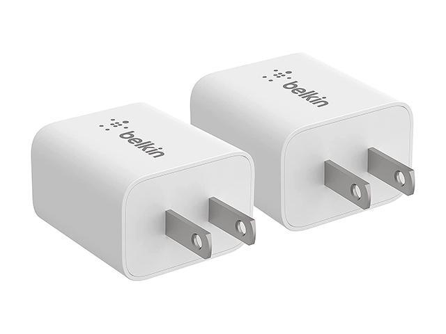 BELKIN BBC005-WH-2PK White 20W USB-C PD Wall Charger with PPS, 2-Pack