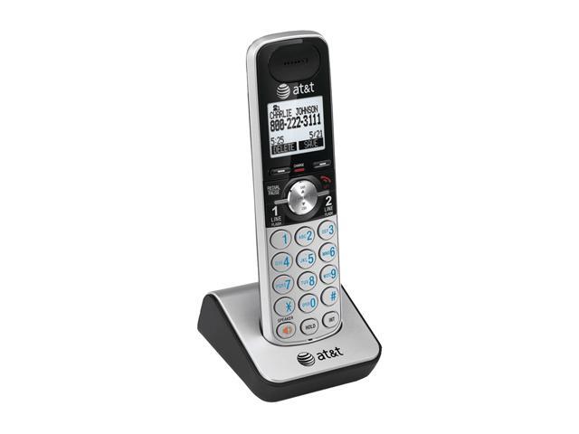 AT & T TL88102 DECT 6.0 2-Line Expandable Corded/Cordless Phone with Answering System, Silver/Black, 1 Handset