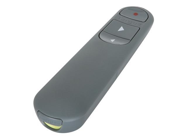 Targus Control Plus Dual Mode Antimicrobial Presenter with Laser - Laser - Wireless - Bluetooth - 2.40 GHz - Gray - USB - AMP06704AMGL