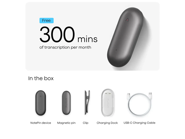 PLAUD - NotePin Memory Capsule Smart AI Voice/Audio Recorder - V2 - Sunset Purple - image 6