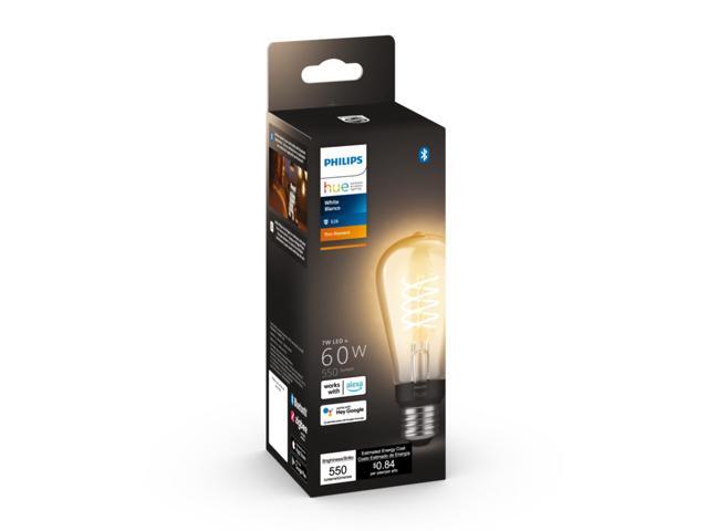 Philips Hue 571125 Dimmable Warm White Vintage Smart ST19 Edison Bulb