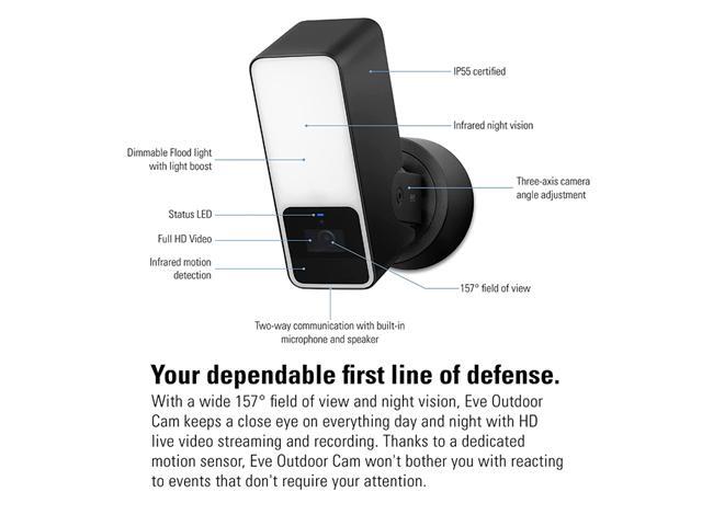 Eve - Outdoor Cam - Secure floodlight camera with Apple HomeKit Secure Video technology - White - image 8