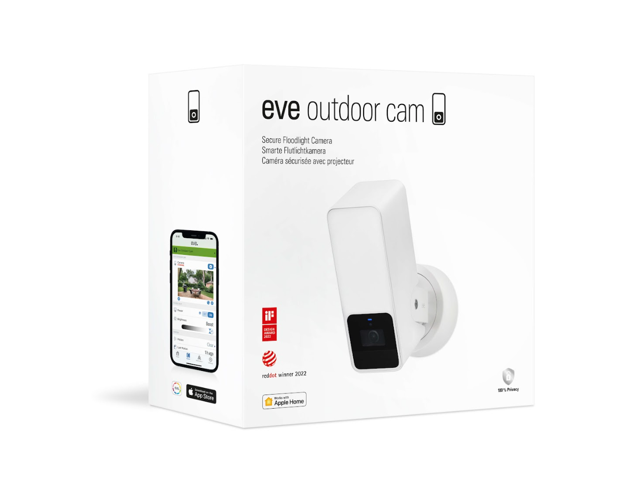 Photos - Surveillance Camera Eve Outdoor Cam  - Secure floodlight camera with Apple Home (White Edition)