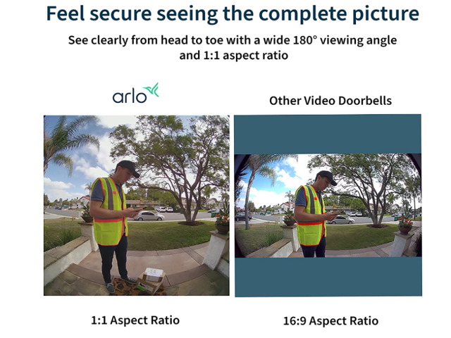 Arlo - Essential Wi-Fi Smart Video Doorbell - Wired or Battery Operated - White - image 3