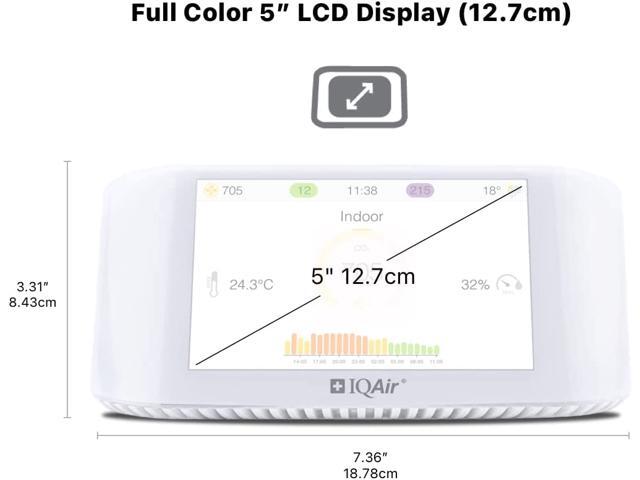IQAir [AirVisual Pro Air Quality Monitor] Indoor Air Quality [PM2.5, CO2, AQI, Temperature, Humidity] Real-Time Air Quality & Forecasting, Historic...