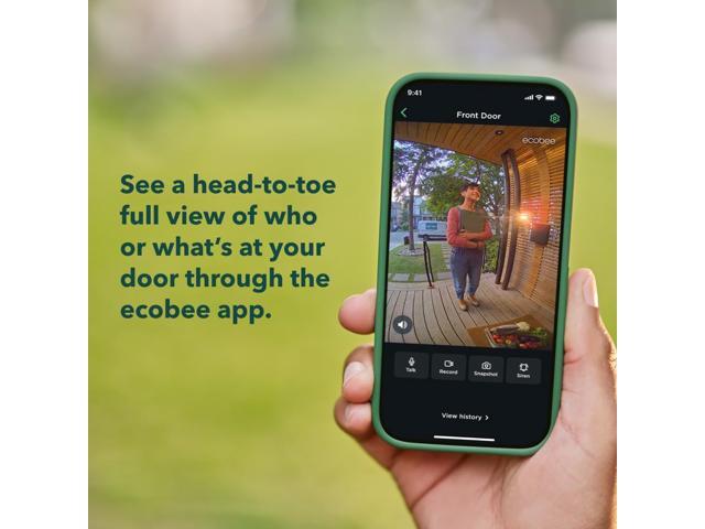 ecobee - Smart Video Doorbell - Wired with Advanced Person and Package Detection - Black - image 4